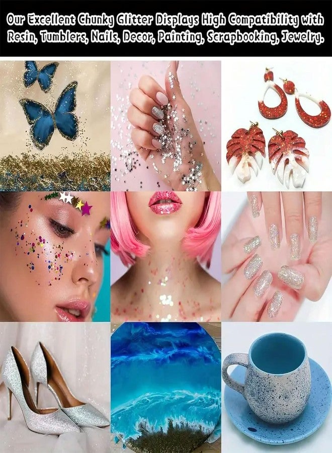 INDIKONB Sparkle Fine Glitter Dust Powder for Art & Craft | Multicolor Chamki Glitters for Resin Art, Nail Art, Scrapbooking, Candle Making (Red) - Image 2